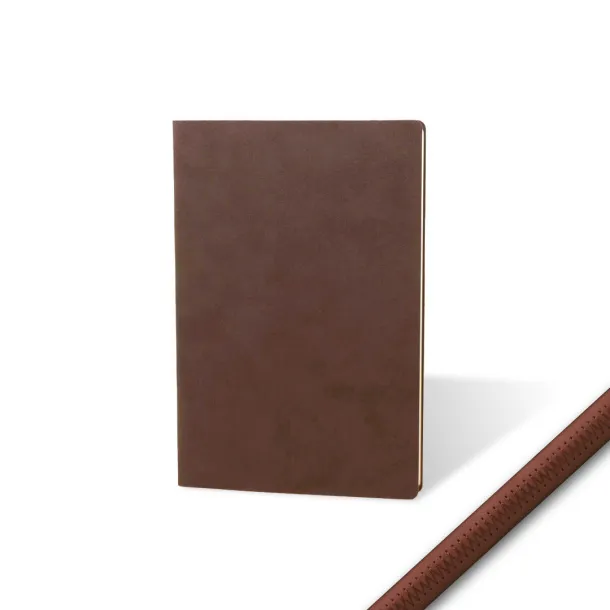 NUBUCK ECO A5 notebook with flexible covers Brown