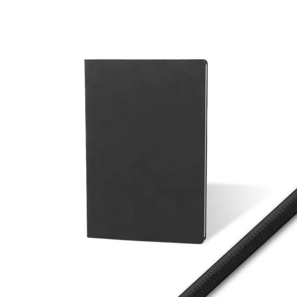 NUBUCK ECO Notes s fleksibilnim koricama, A5 Crna