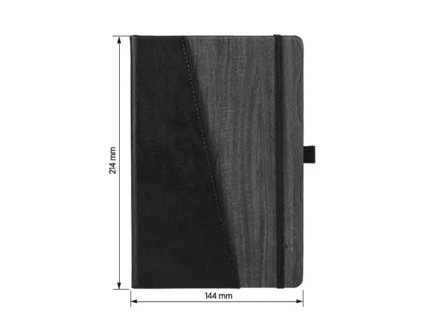 ONTARIO NOTE notes s gumicom, A5 - PRO BOOK Crna