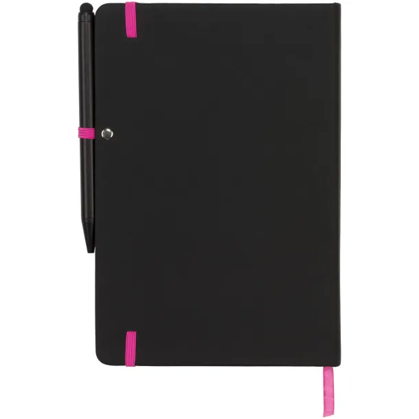 Noir Edge notes s kemijskom olovkom, A5 Crna Pink