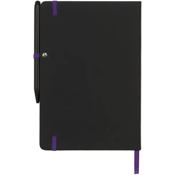 Noir Edge notes s kemijskom olovkom, A5 Crna Ljubičasta