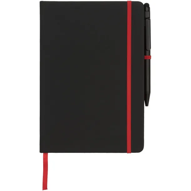 Noir Edge medium notebook Solid black Red