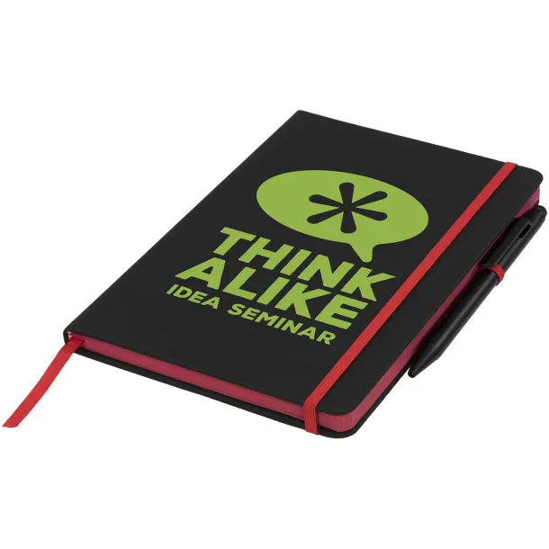 Noir Edge medium notebook Solid black Red