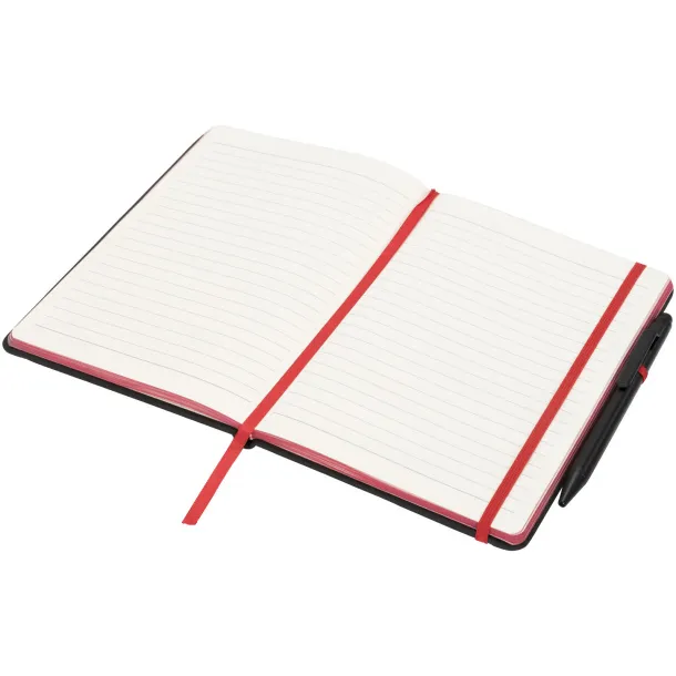 Noir Edge notes s kemijskom olovkom, A5 Crna Crvena