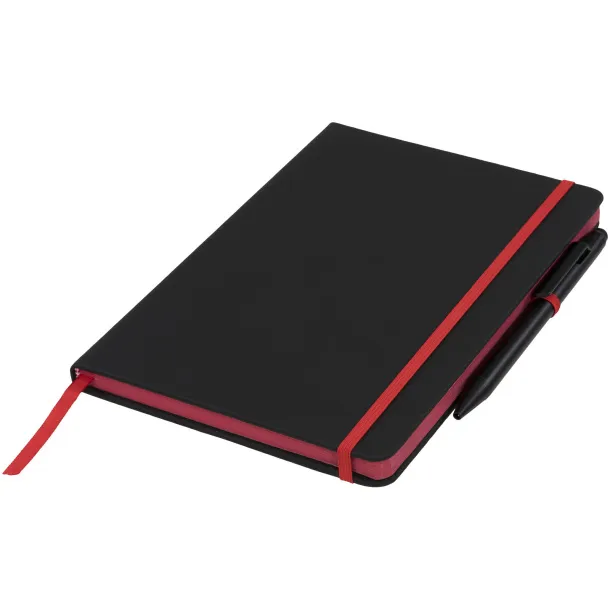 Noir Edge medium notebook Solid black Red