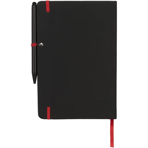 Noir Edge medium notebook Solid black Red