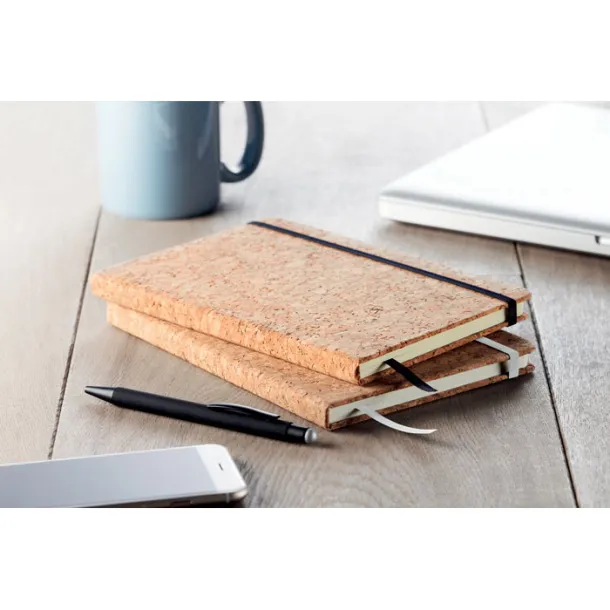 SUBER A5 notebook with cork cover Black