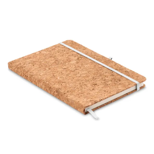 SUBER A5 notebook with cork cover White