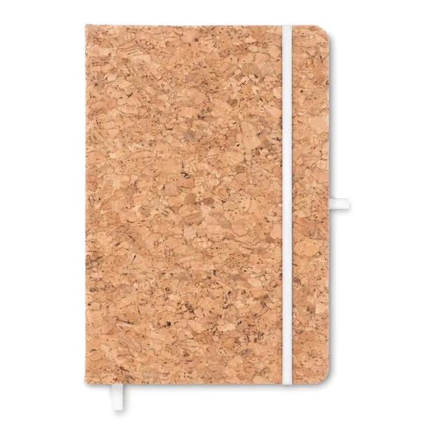 SUBER A5 notebook with cork cover White