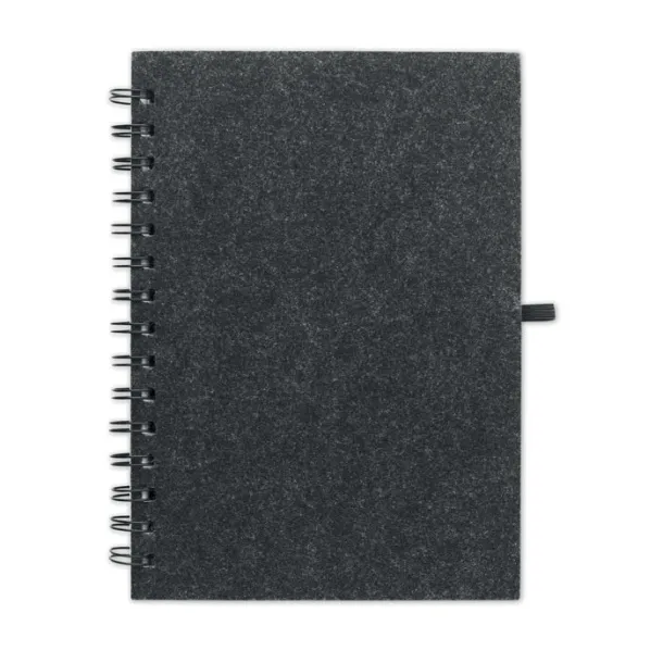 RINGFELT A5 RPET felt cover notebook stone grey