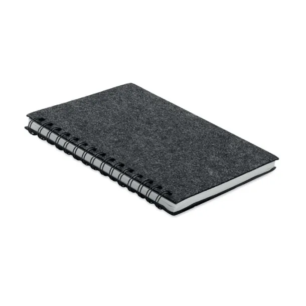 RINGFELT A5 RPET felt cover notebook stone grey