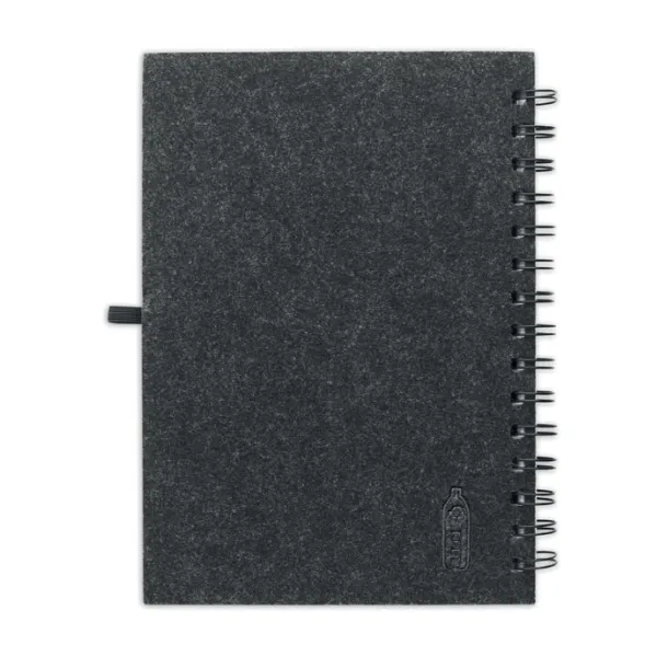 RINGFELT A5 RPET felt cover notebook stone grey