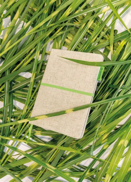  A5 Eco jute cotton notebook - XD Collection Green Green