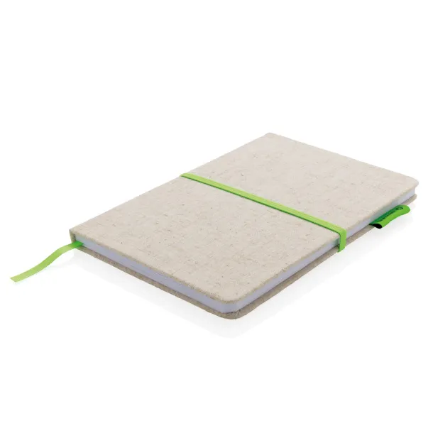  A5 Eco jute cotton notebook - XD Collection Green Green