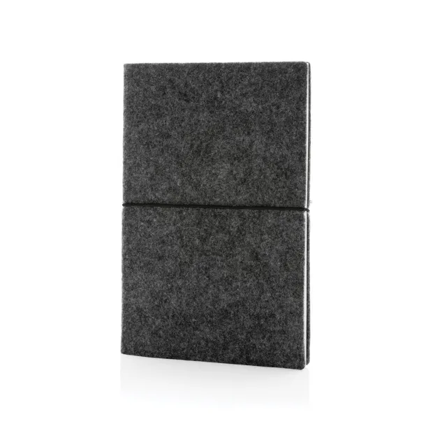  notes s mekanim koricama od GRS certificiranog recikliranog filca, A5 - XD Collection Crna