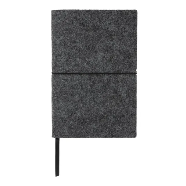  notes s mekanim koricama od GRS certificiranog recikliranog filca, A5 - XD Collection Crna