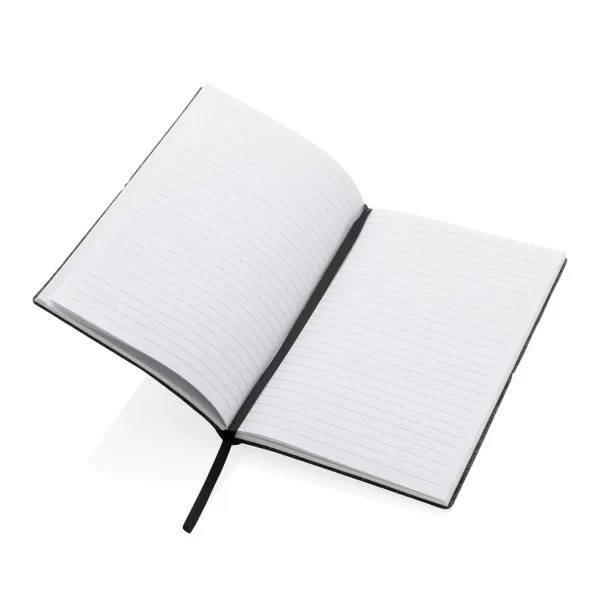  GRS certified recycled felt A5 softcover notebook - XD Collection Black 