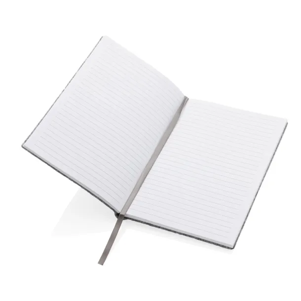  GRS certified recycled felt A5 softcover notebook - XD Collection Grey 