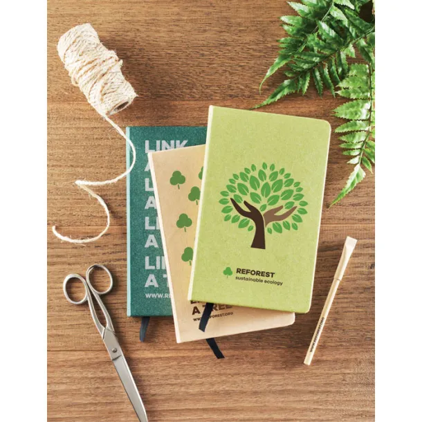 GROW A5 recycled page notebook Lime