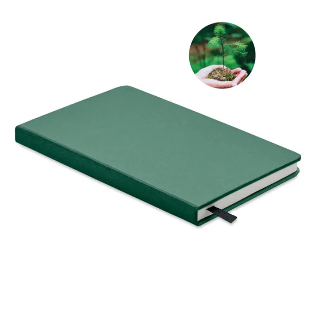 GROW notes s recikliranim stranicama, A5 Dark Green