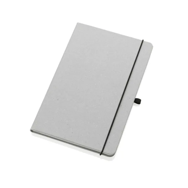  Recycled leather hardcover notebook A5 - XD Collection light grey 