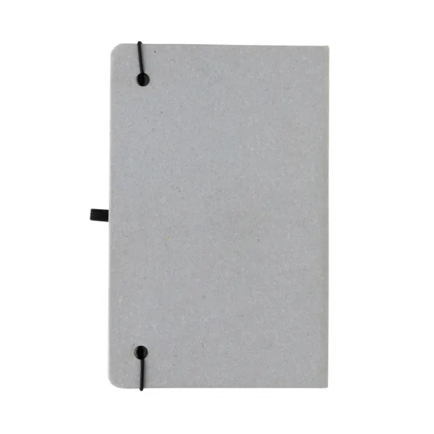  Recycled leather hardcover notebook A5 - XD Collection light grey 