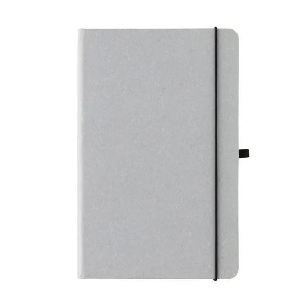  Recycled leather hardcover notebook A5 - XD Collection light grey 