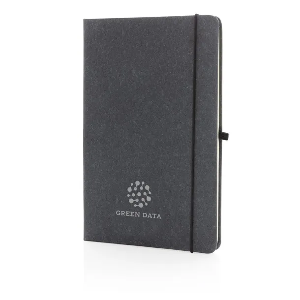 Notes s tvrdom koricom od reciklirane kože, A5 - XD Collection Siva