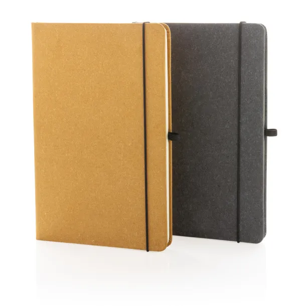  Notes s tvrdom koricom od reciklirane kože, A5 - XD Collection Siva