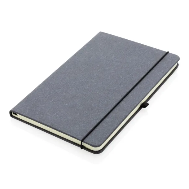  Recycled leather hardcover notebook A5 - XD Collection Grey 