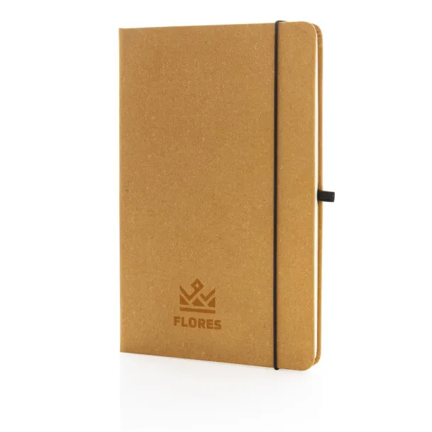  Recycled leather hardcover notebook A5 - XD Collection Brown 