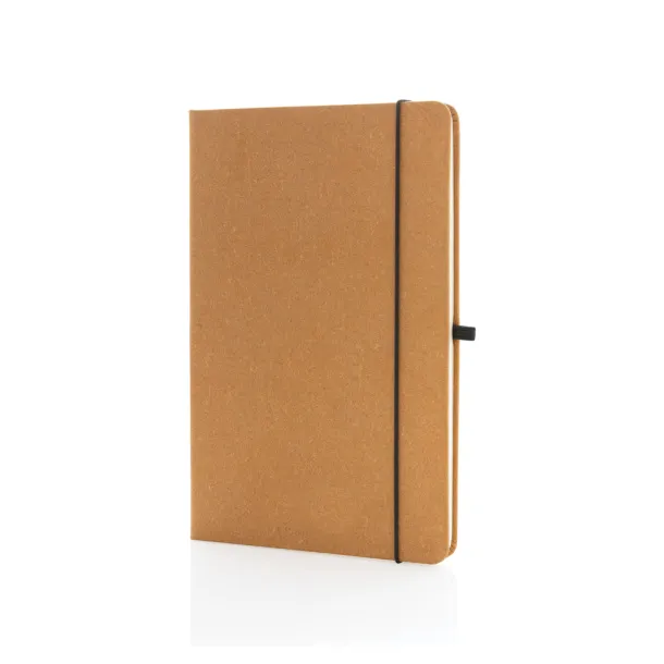  Recycled leather hardcover notebook A5 - XD Collection Brown 