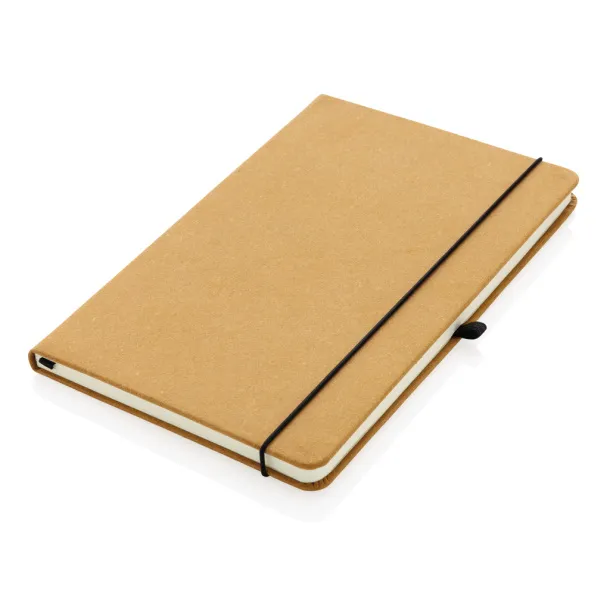  Recycled leather hardcover notebook A5 - XD Collection Brown 