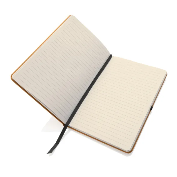  Recycled leather hardcover notebook A5 - XD Collection Brown 