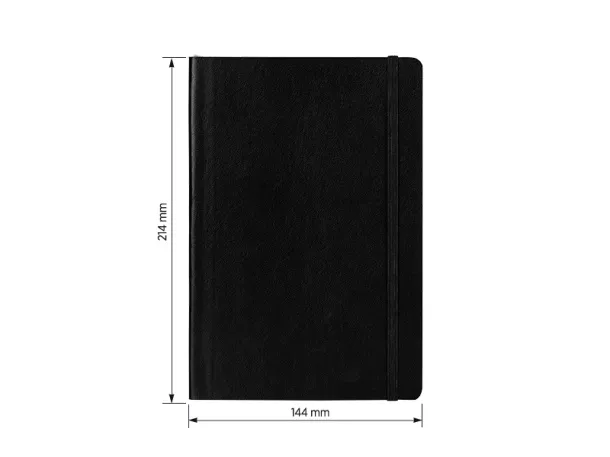 TOSCANA A5 notebook with elastic band Black