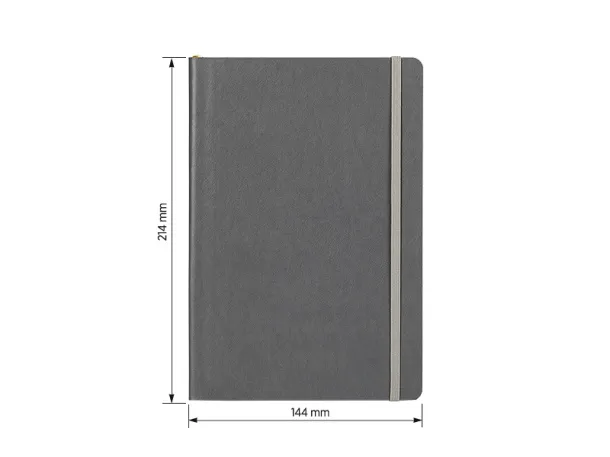 TOSCANA A5 notebook with elastic band Gray