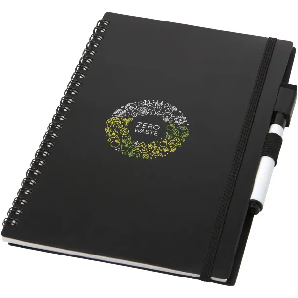 Pebbles A5 size reference reusable notebook Solid black