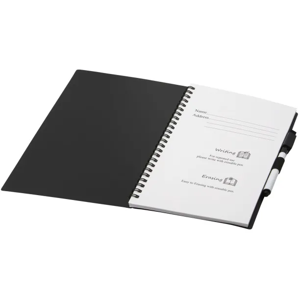 Pebbles A5 size reference reusable notebook Solid black