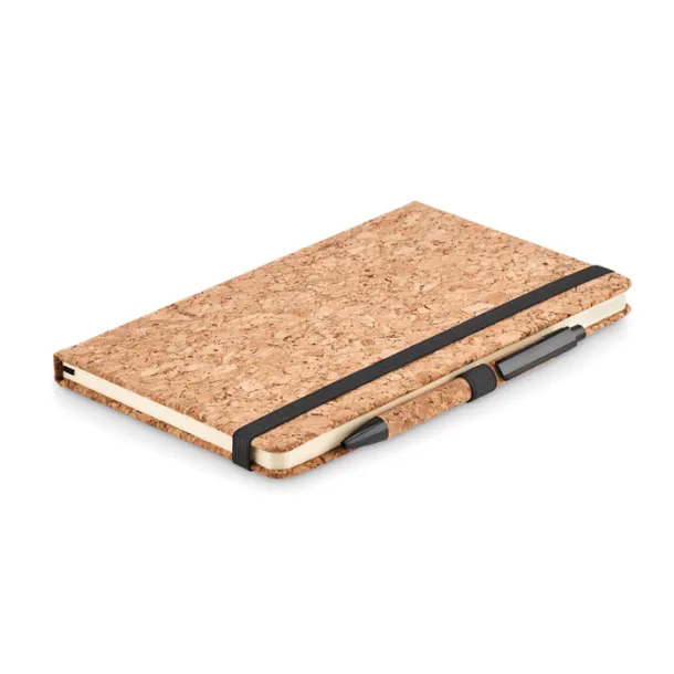 SUBER SET A5 cork notebook and pen set Black