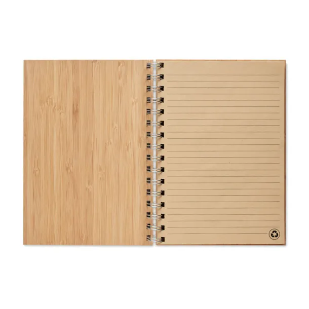 BRAM A5 ring bound Bamboo notebook Wood