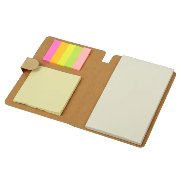 BLAND set of sticky notes and notebook Beige