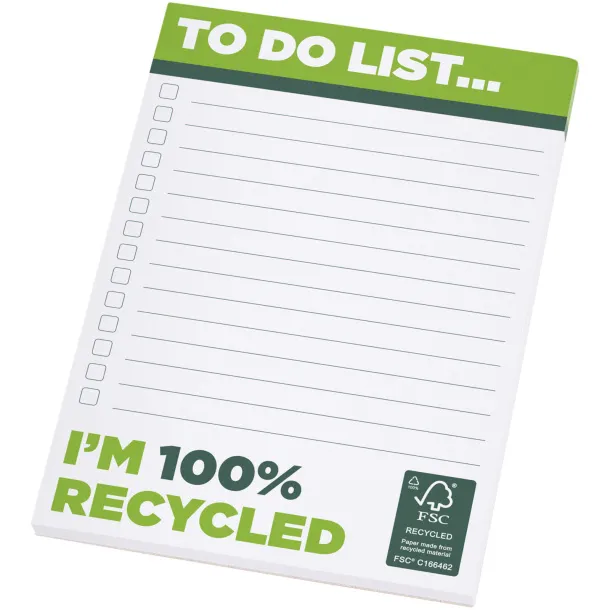 Desk-Mate® A6 recycled notepad - Unbranded White