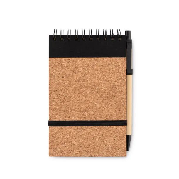 SONORACORK A6 cork notebook with pen Black