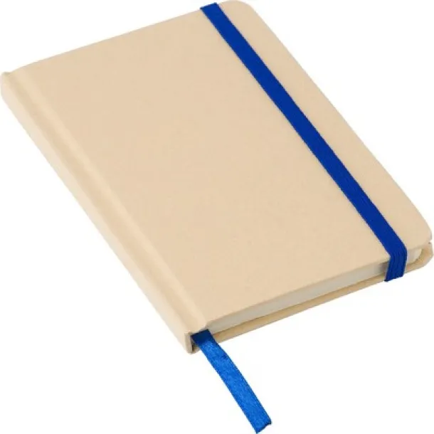  Recycled craft paper notebook A6 Plava