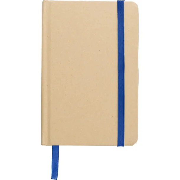  Recycled craft paper notebook A6 Plava