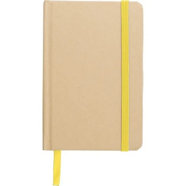  Recycled craft paper notebook A6 Žuta