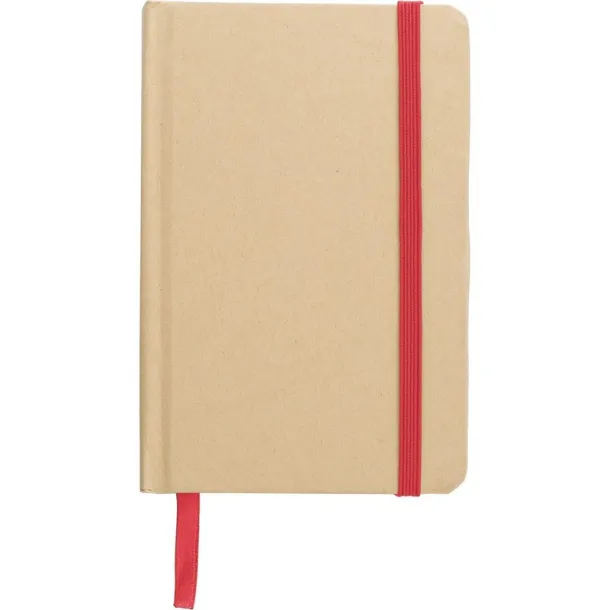  Recycled craft paper notebook A6 Crvena