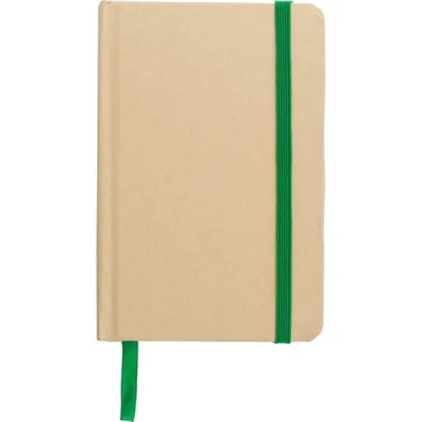  Recycled craft paper notebook A6 lime