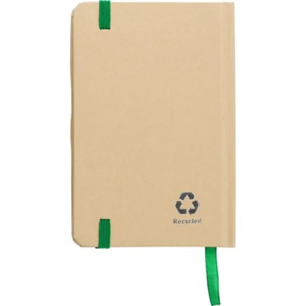  Recycled craft paper notebook A6 lime