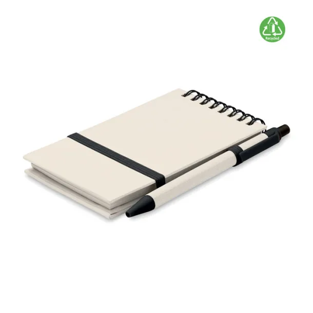 MITO SET notes set od kartona mlijeka, A6 Crna